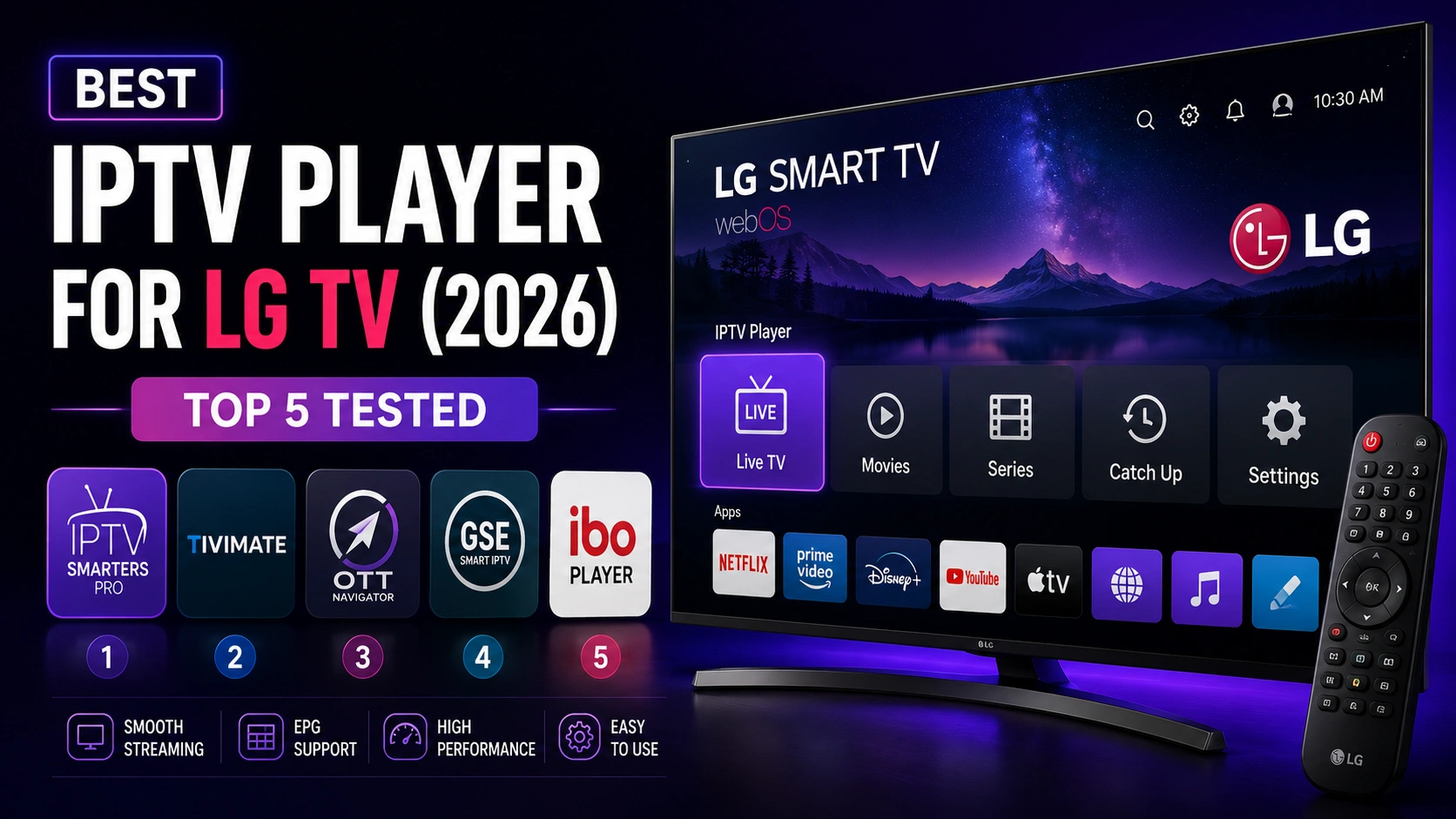 Best IPTV player for LG TV