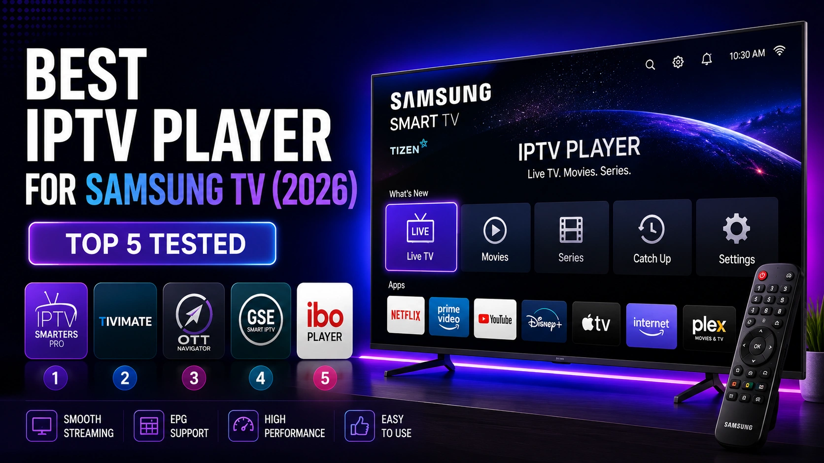 Best IPTV player for Samsung TV